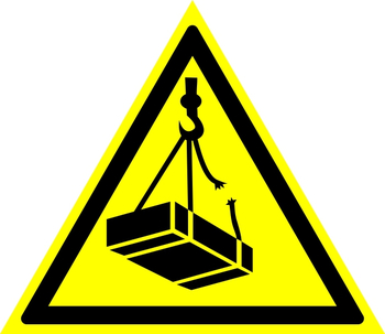 W06 опасно! возможно падение груза (пластик, 700х700 мм) - Знаки безопасности - Знаки и таблички для строительных площадок - Магазин охраны труда ИЗО Стиль