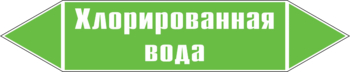 Маркировка трубопровода "хлорированная вода" (пленка, 716х148 мм) - Маркировка трубопроводов - Маркировки трубопроводов "ВОДА" - Магазин охраны труда ИЗО Стиль